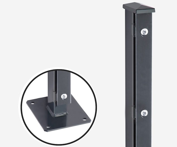 zaunpfosten typ af mit fußplatte