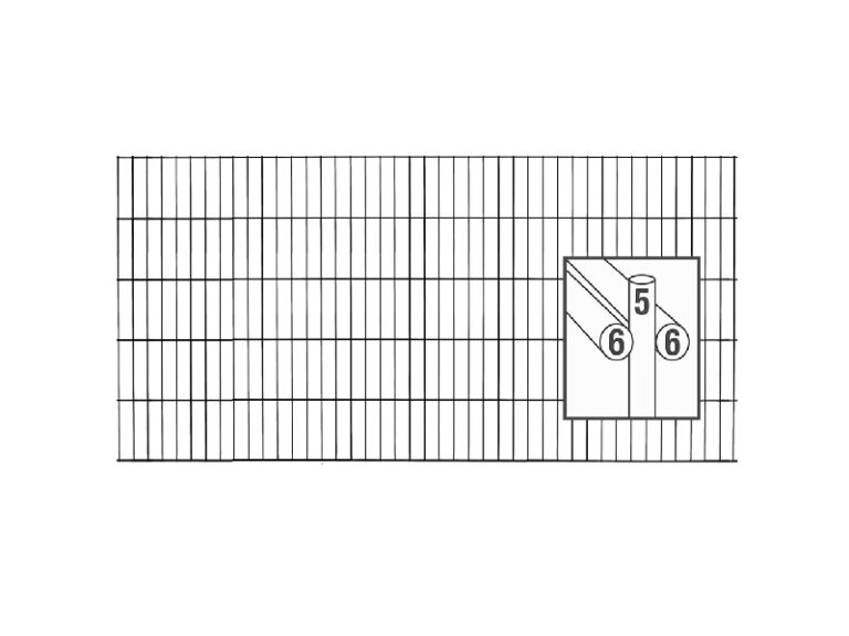 doppelstabmattenzaun pico 6/5/6 2010 mm