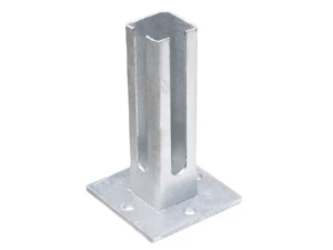 fußplatte 60x60 mm für eckpfosten feuerverzink