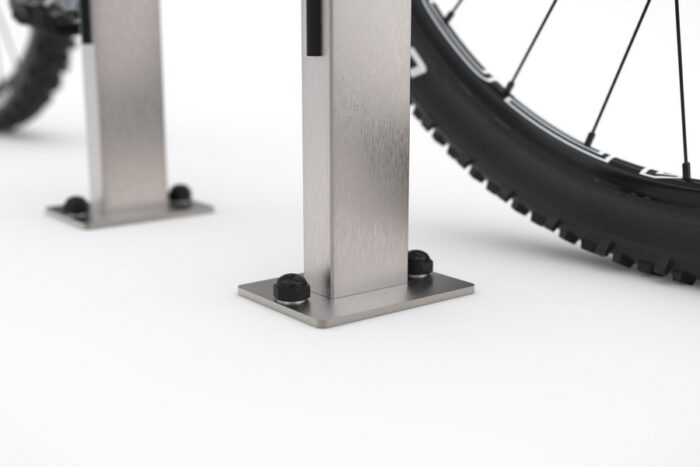 fahrradanlehnbügel, absperrbügel aus edelstahl