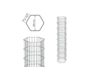 gabionensäule onyx sechseck