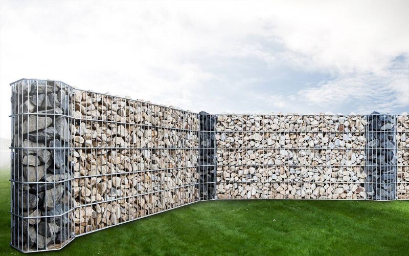 gabionensäule onyx sechseck