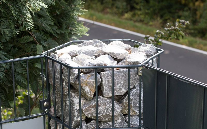 gabionensäule onyx sechseck