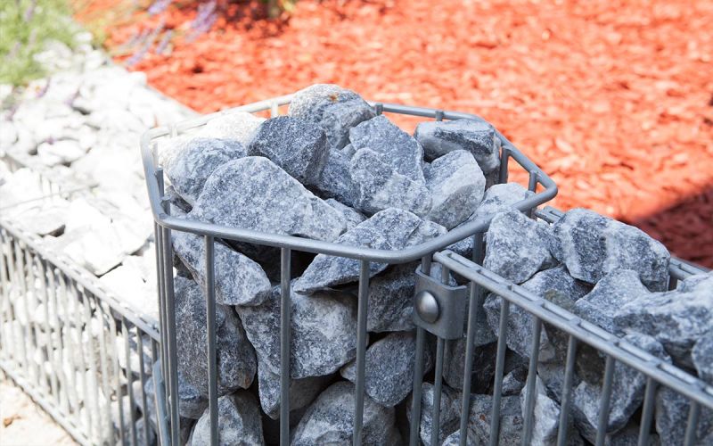 gabionensäule onyx sechseck