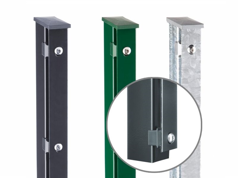 zaunpfosten typ ka kurzpfosten mit abdeckleiste