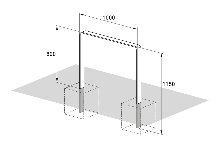 fahrrad anlehnbügel aus flachstahl