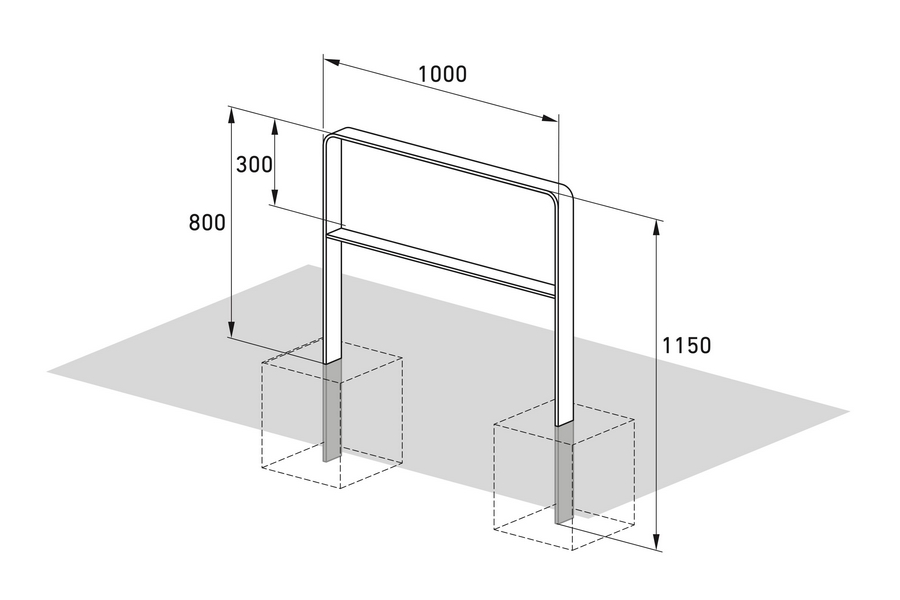 fahrrad anlehnbügel aus flachstahl