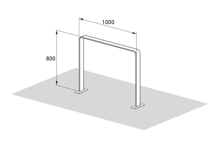 fahrrad anlehnbügel aus flachstahl