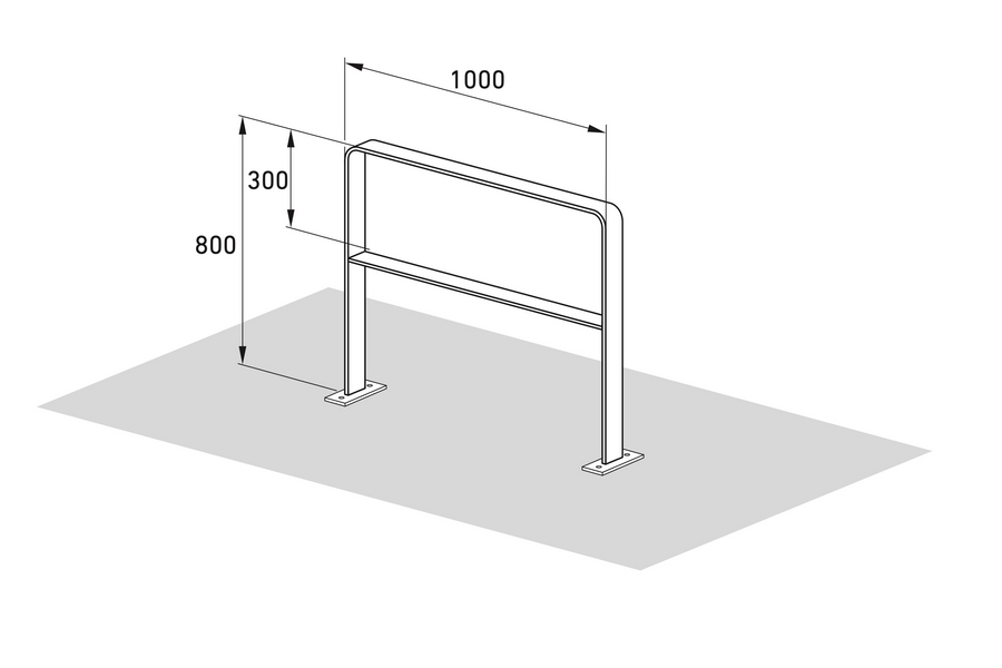 fahrrad anlehnbügel aus flachstahl