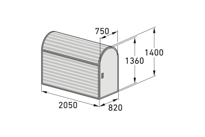fahrradgarage bikebox 3, 1 einstellplatz