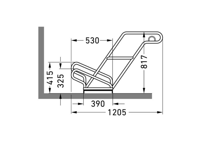 fahrradständer anlehnbügel xbf2600 2 12 stellplätze einseitig, 2 fahrräder
