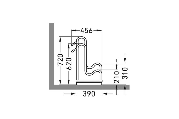 fahrradständer bügelparker 2000 / 2 12 stellplätze einseitig, 2 fahrräder