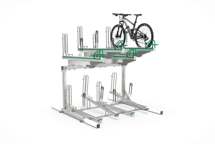 doppelstockparker bikehub premium fahrräder 2 24 stellplätze einseitig, 2 fahrräder